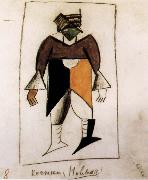 Kasimir Malevich Clothes design for Subdue sun Opera Sweden oil painting artist